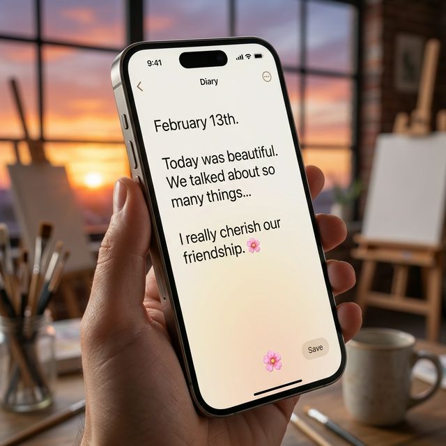 Aiko's shared emotional diary and memories