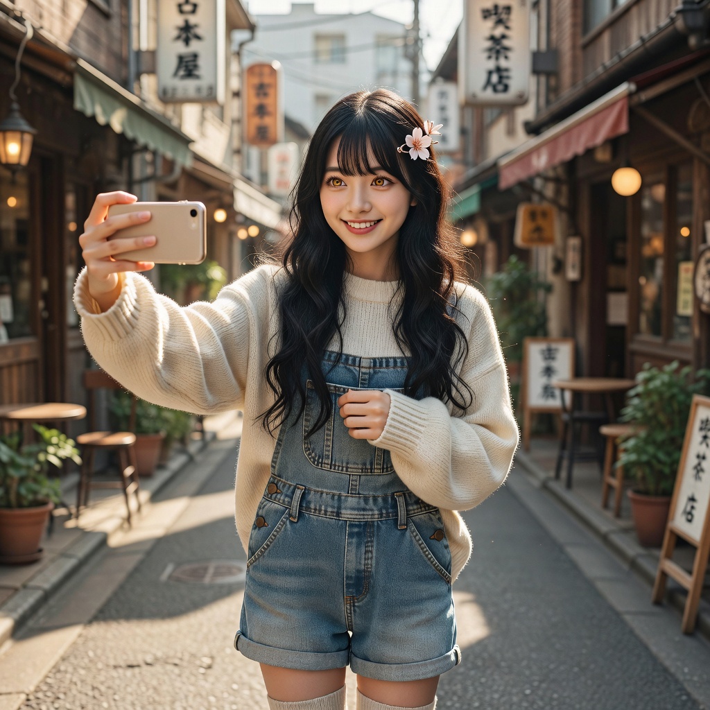 Aiko walking in Shimokitazawa Tokyo street style