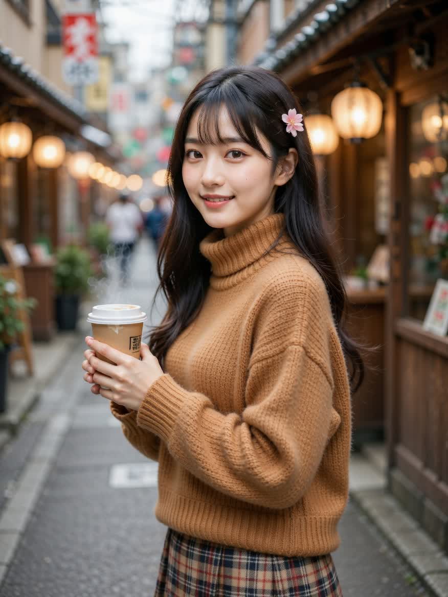 Aiko walking in Shimokitazawa Tokyo street style